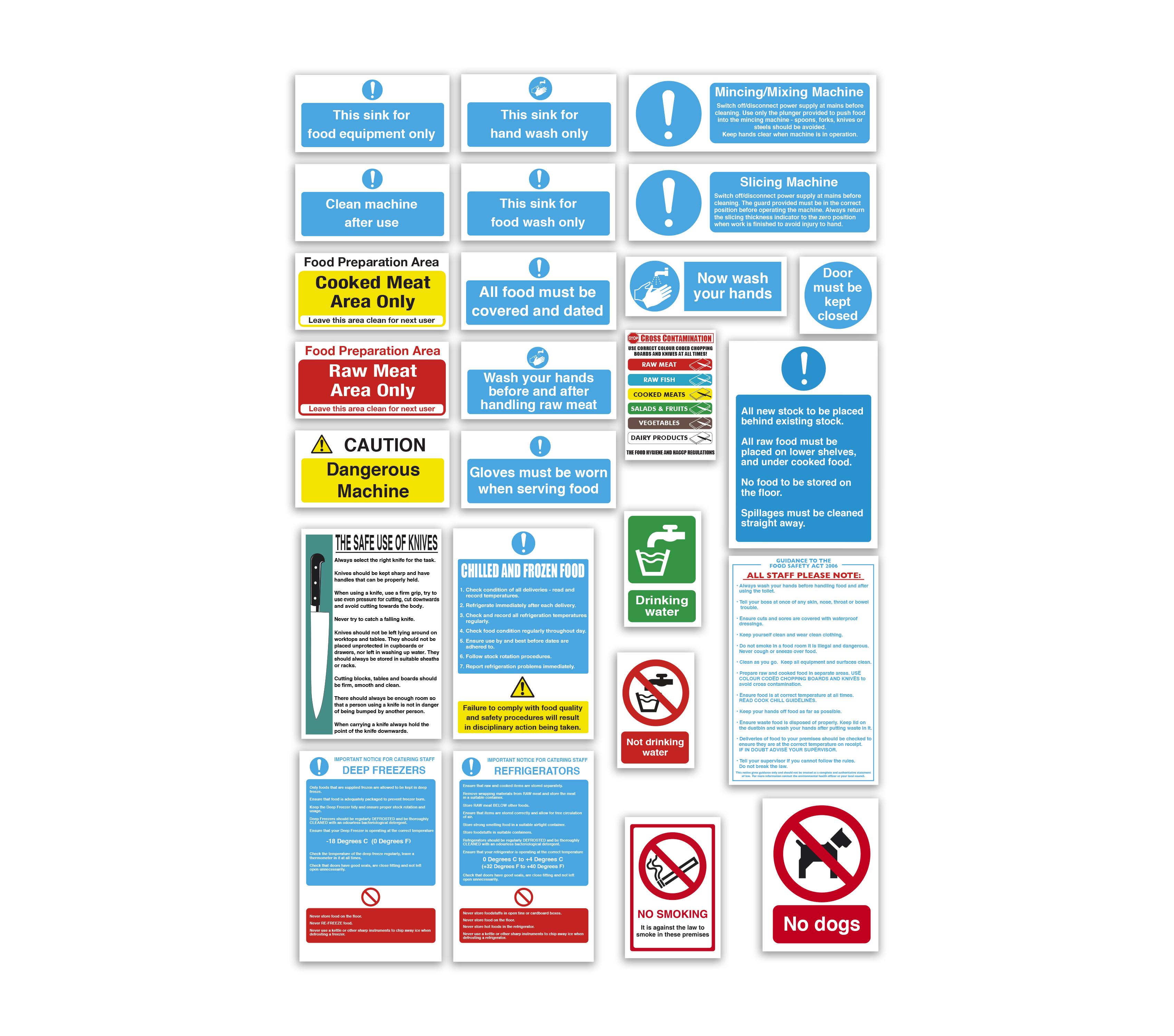 Health and Safety Signs Pack - Butchers Safety