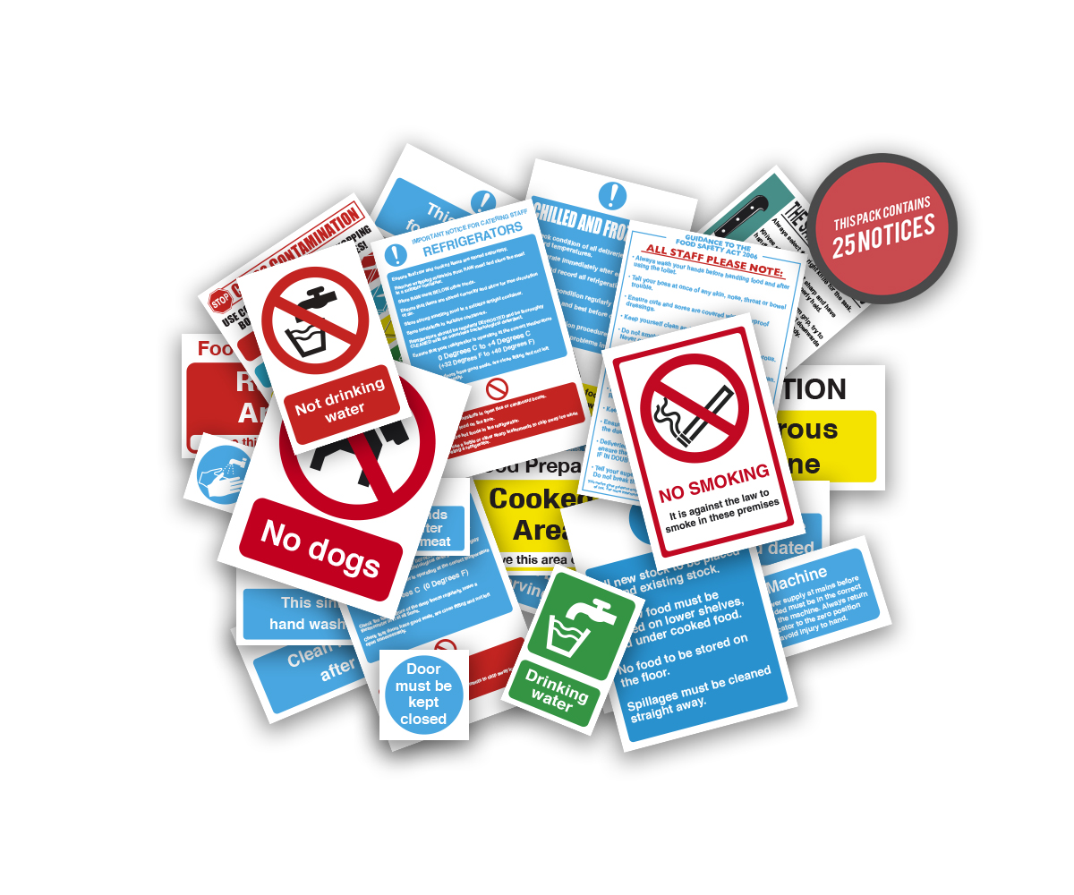 Health and Safety Signs Pack - Butchers Safety