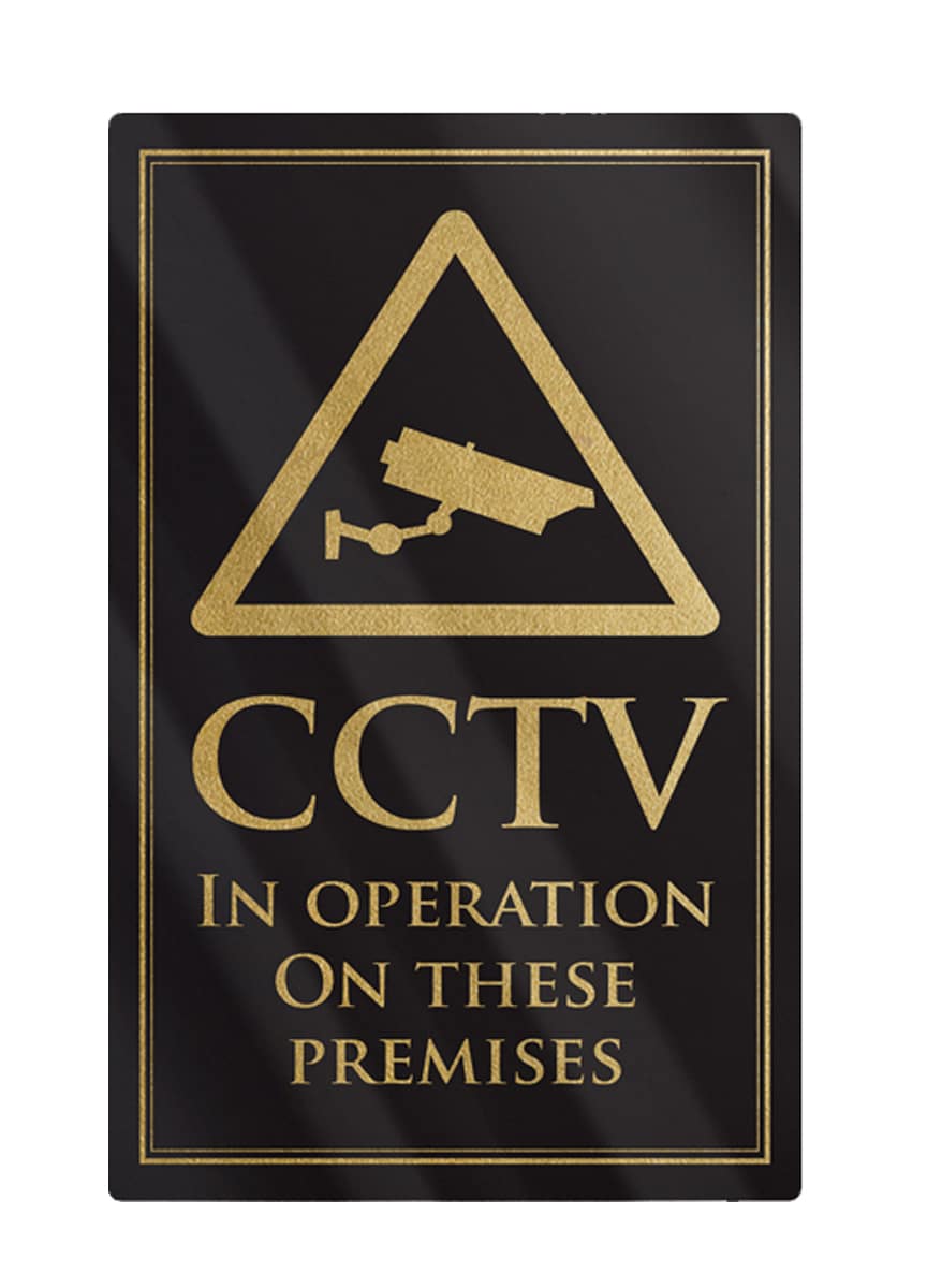 CCTV in Operation Bar Sign - Black