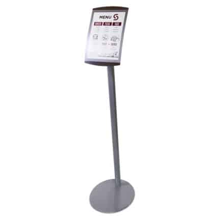 Curved Metal Menu Stand