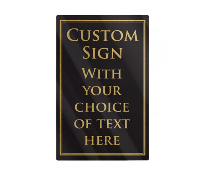 Custom Bar Sign - Black