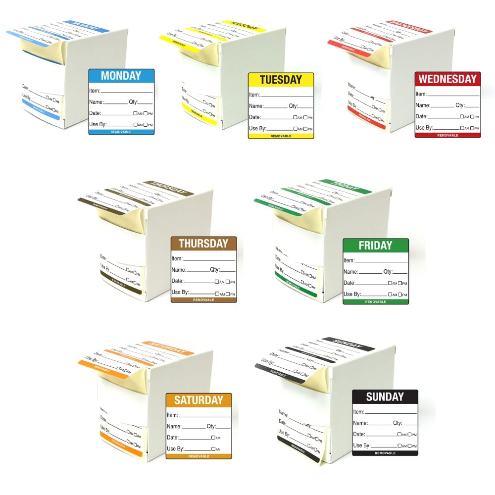 Food Rotation Food Labels - Full Set