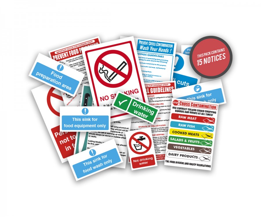 Health and Safety Signs Pack - Food Preparation Area