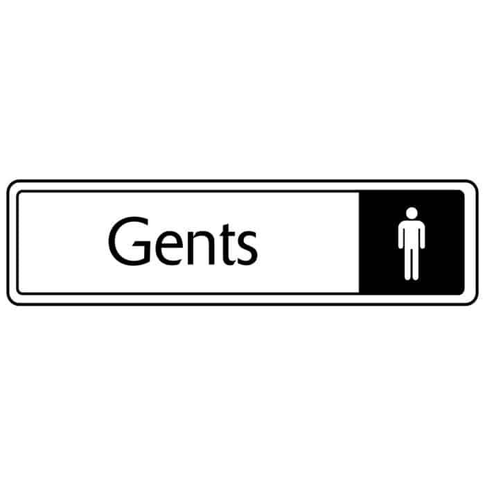 Gents Toilet Sign - Metal Door Signs