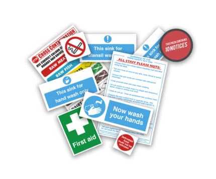 Health and Safety Signs Pack - Junior Catering Starter Pack