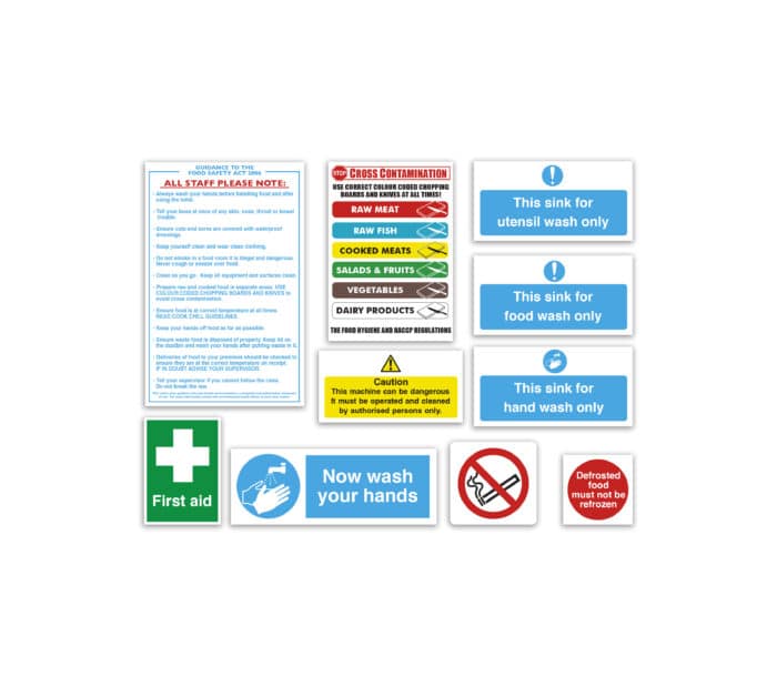 Health and Safety Signs Pack - Junior Catering Starter Pack