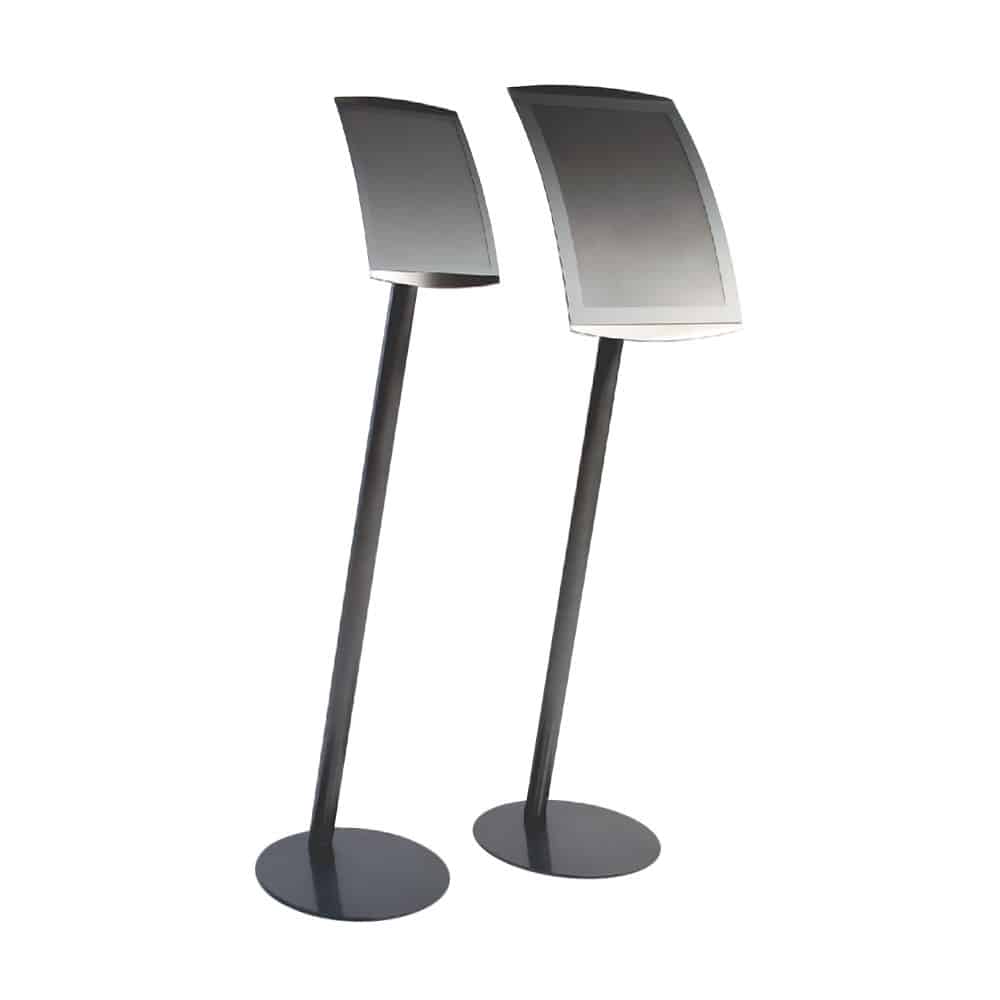 Curved Metal Menu Stand