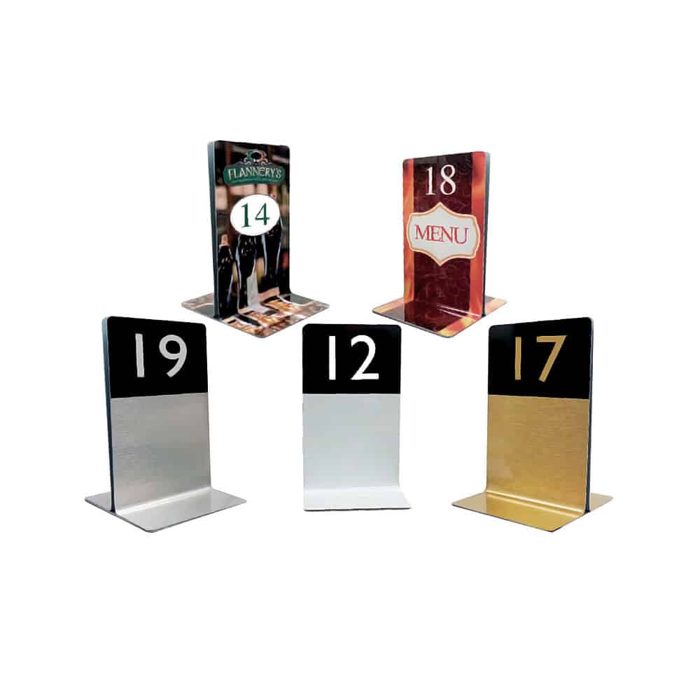 Numbered Single Channel Metal Menu Holders