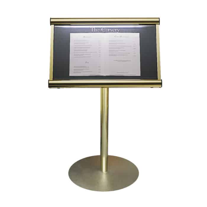 Non-Illuminated Stand Mounted Menu Display Case