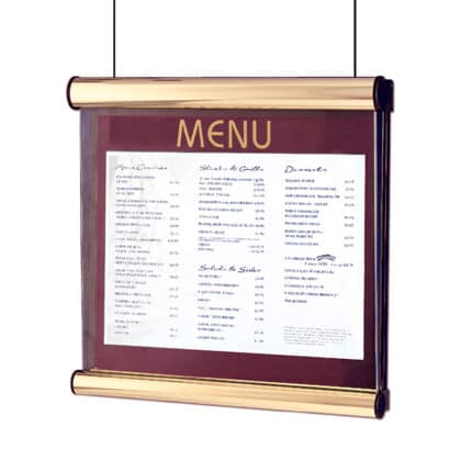 Window Hanging Menu Display Case