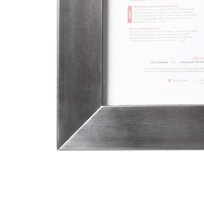 Brushed Steel Illuminated Menu Stand