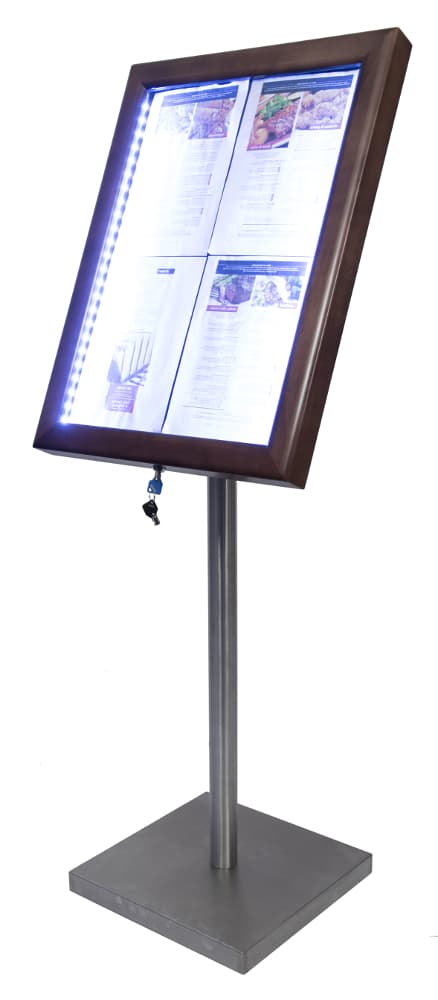 Mahogany Effect Illuminated Menu Stand (Base Included)