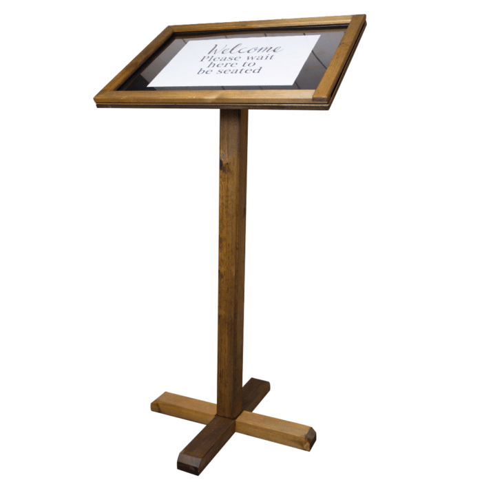 Rustic Chalkboard Menu Stand