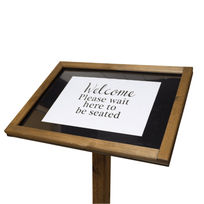 Rustic Chalkboard Menu Stand