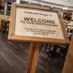 Rustic Chalkboard Menu Stand