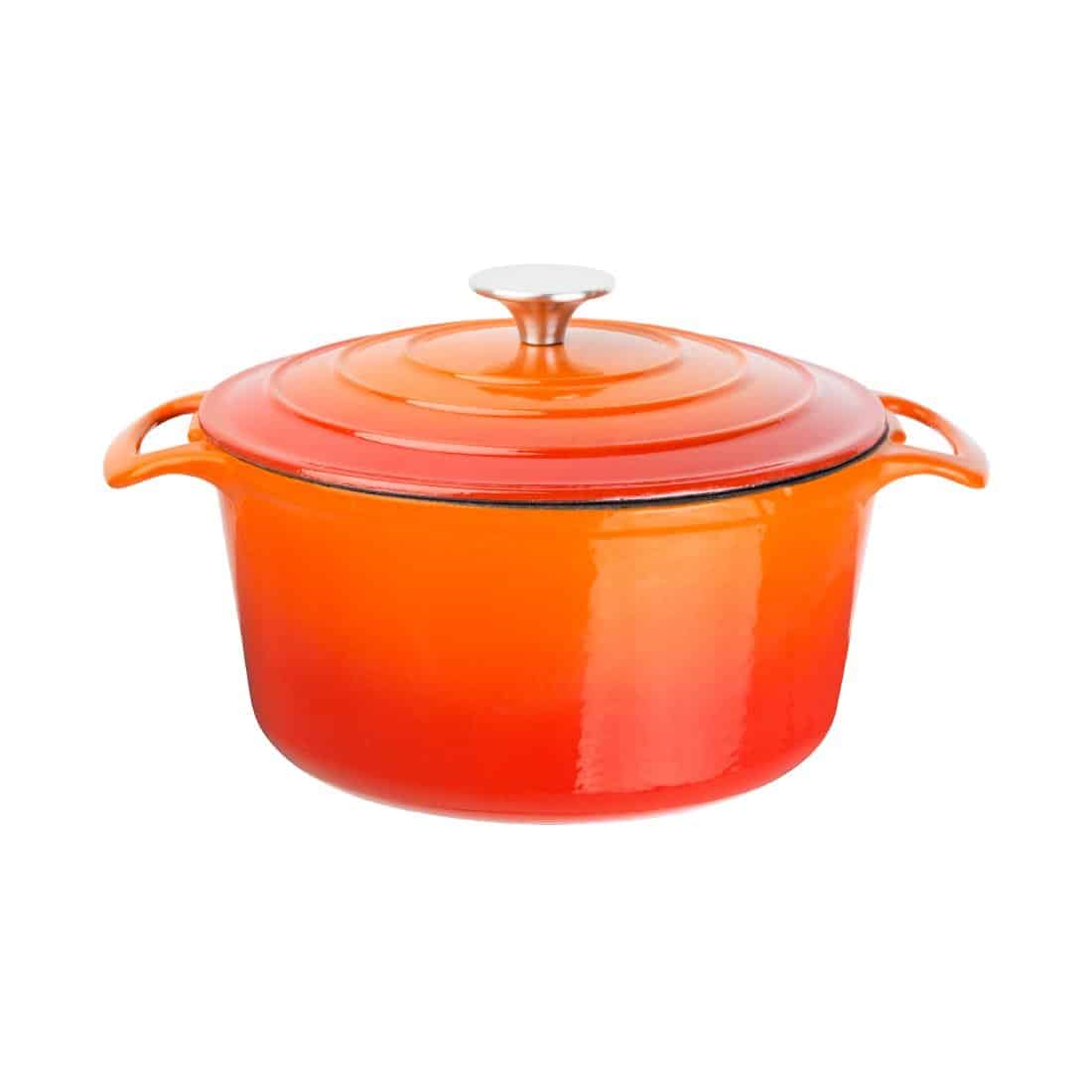 Vogue Orange Round Casserole Dish 4Ltr