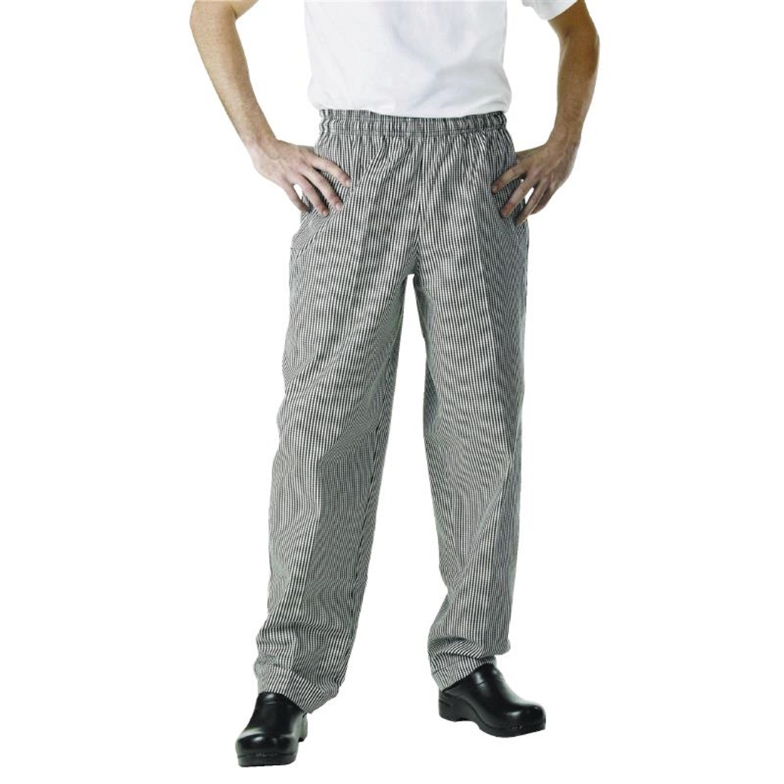 Chef Works Unisex Easyfit Trousers Small Black Check  6XL