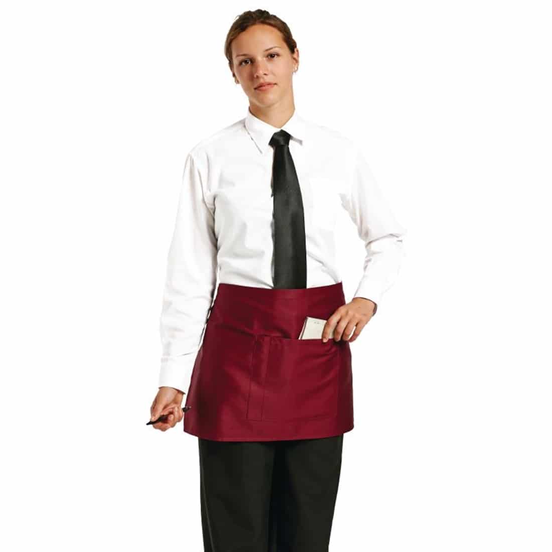 Uniform Works Short Bistro Apron Burgundy