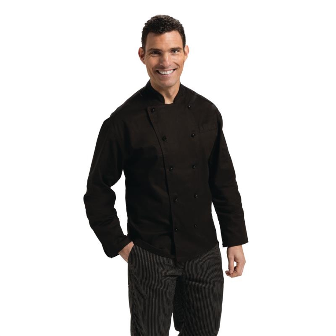Whites Vegas Chef Jacket Short Sleeve Black - XL