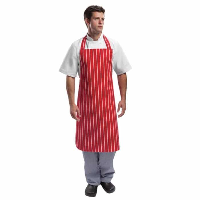 Whites Bib Apron Red And White Stripe