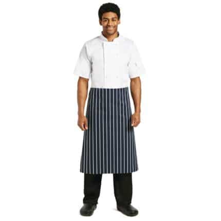 Whites Butchers Waist Apron Blue and White Stripe