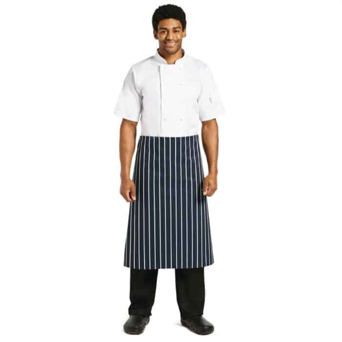 Whites Butchers Waist Apron Blue and White Stripe