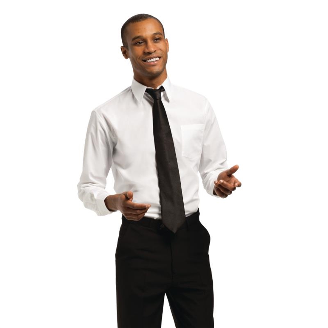 Uniform Works Unisex Long Sleeve Shirt White M