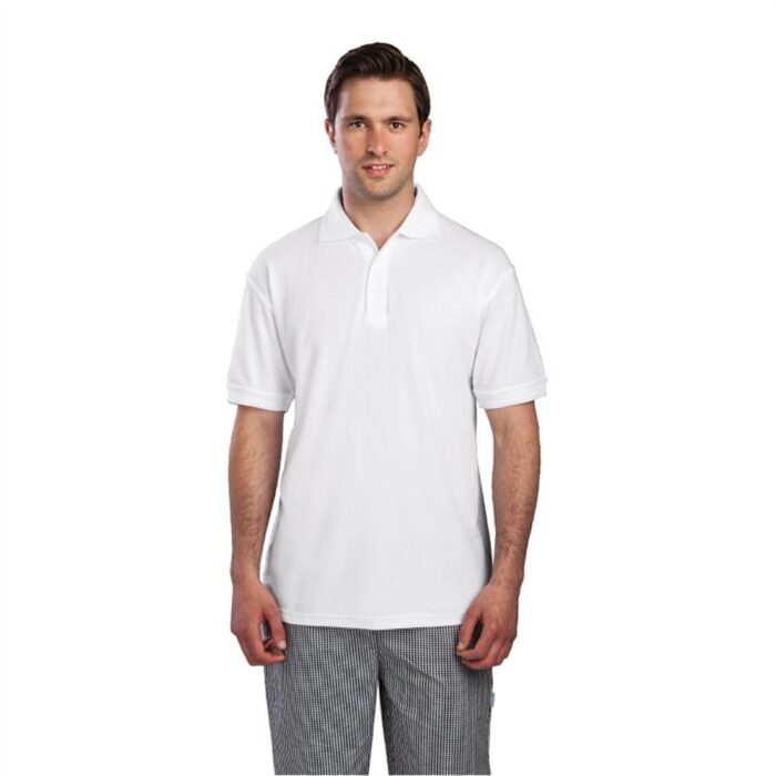 Unisex Polo Shirt White M