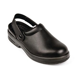 Lites Black Unisex Safety Clogs