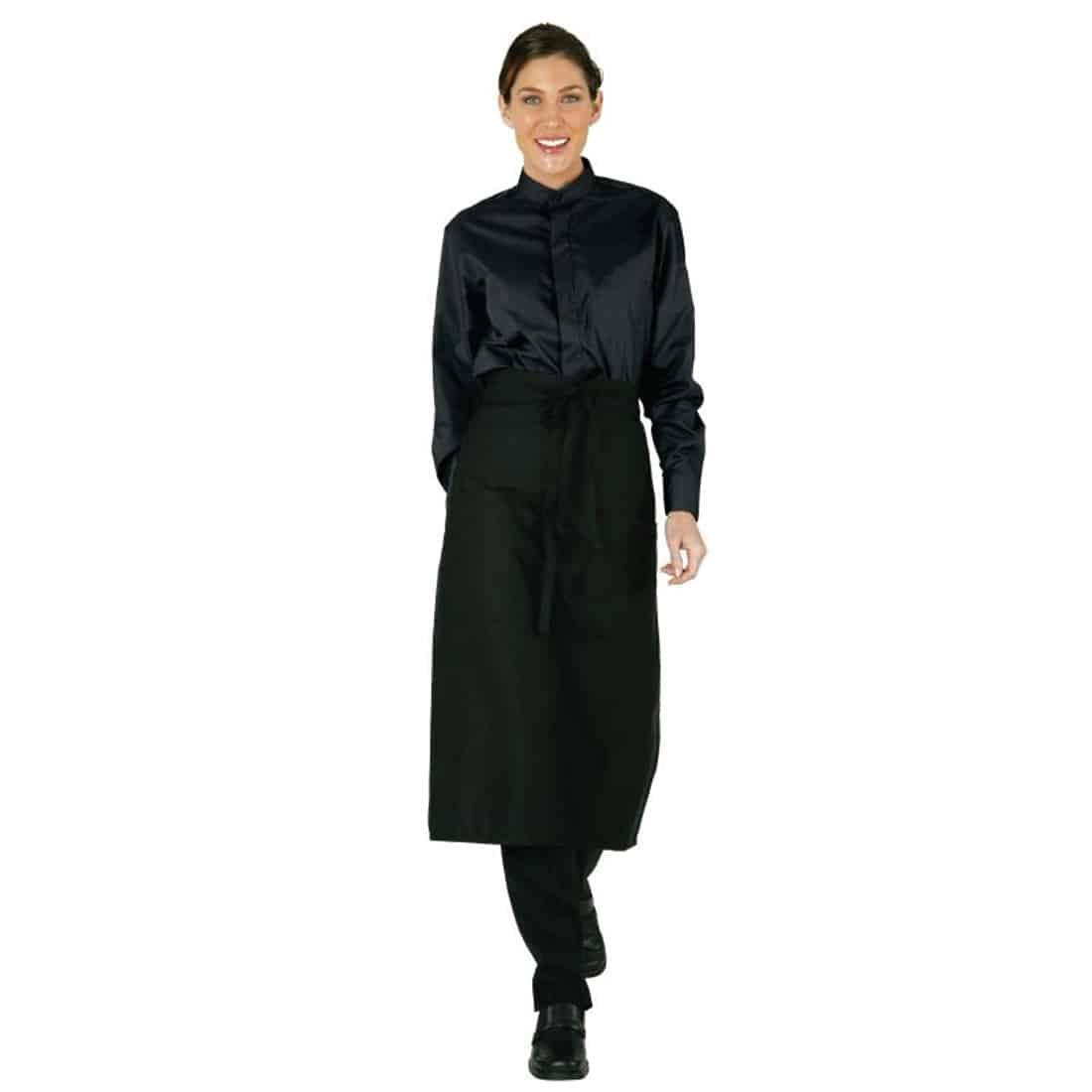 Uniform Works Womens Mandarin Shirt Black M