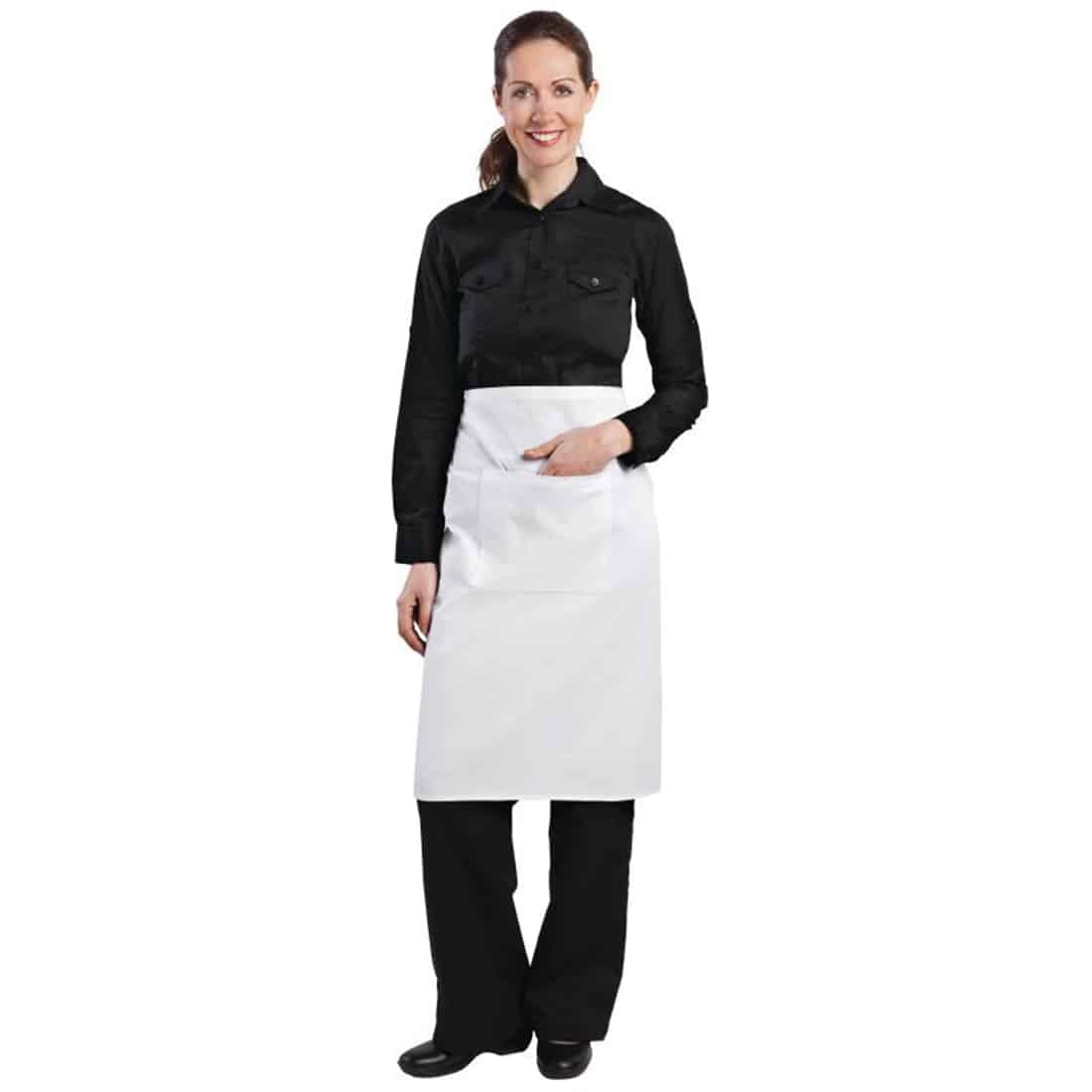 Regular Bistro Apron White