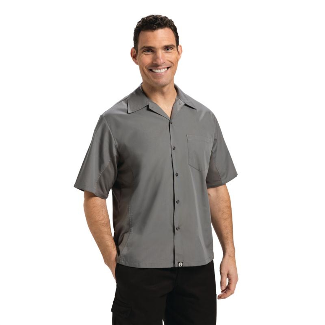 Chef Works Unisex Cool Vent Grey Chefs Shirt