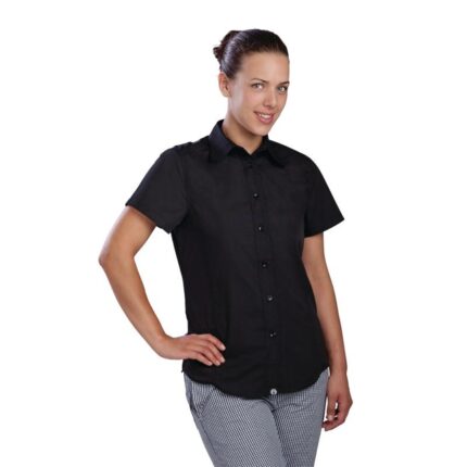 Chef Works Womens Black Cool Vent Chefs Shirt