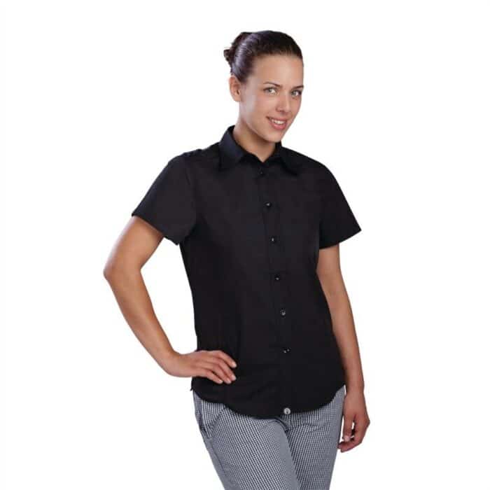 Chef Works Womens Black Cool Vent Chefs Shirt