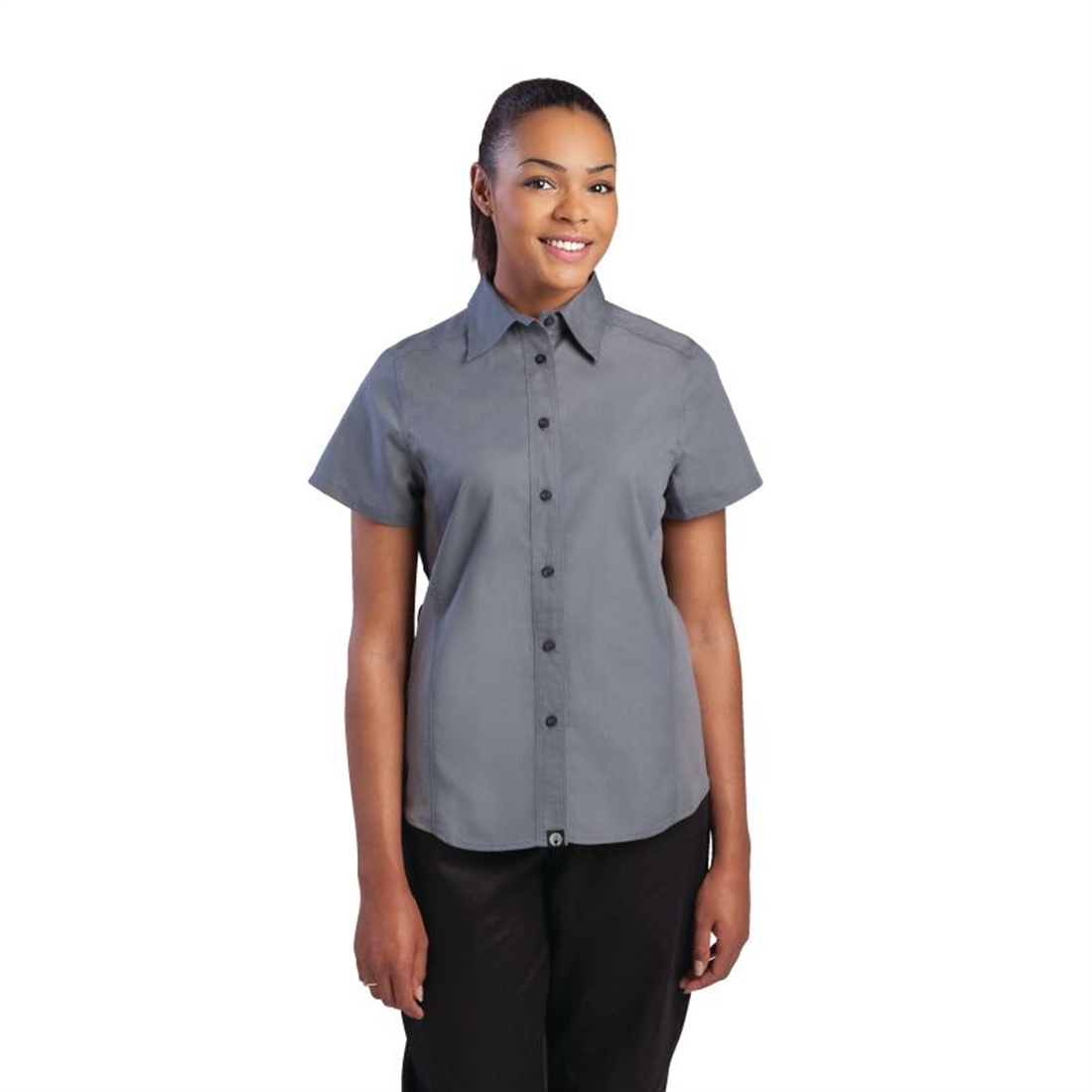 Chef Works Womens Grey Cool Vent Chefs Shirt