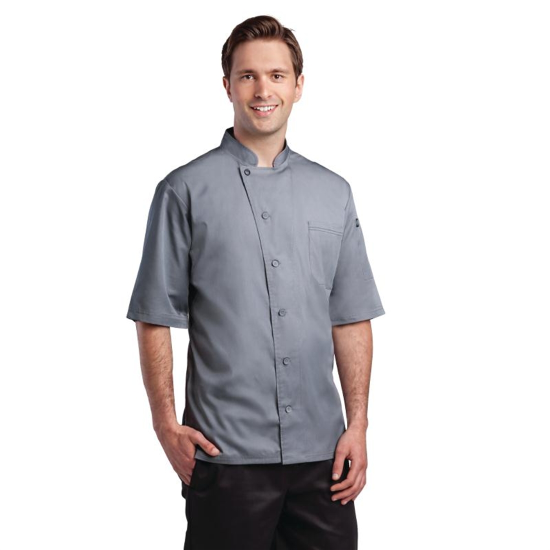 Chef Works Valais Signature Series Grey Unisex Chefs Jacket