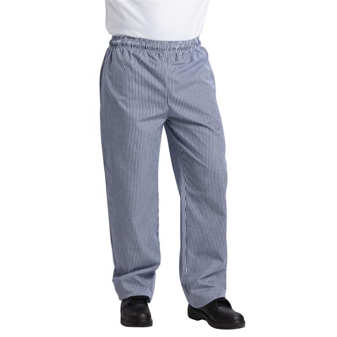 Whites Unisex Vegas Chefs Trousers Small Blue and White Check L