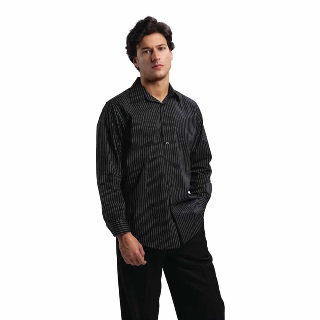 Uniform Works Long Sleeve Shirt Pinstripe M