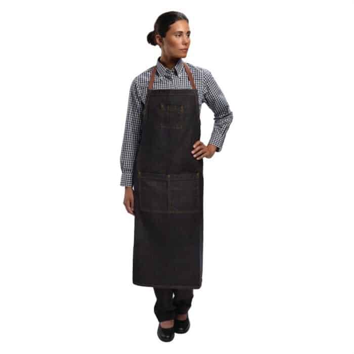 Chef Works Urban Memphis Wide Bib Apron Black