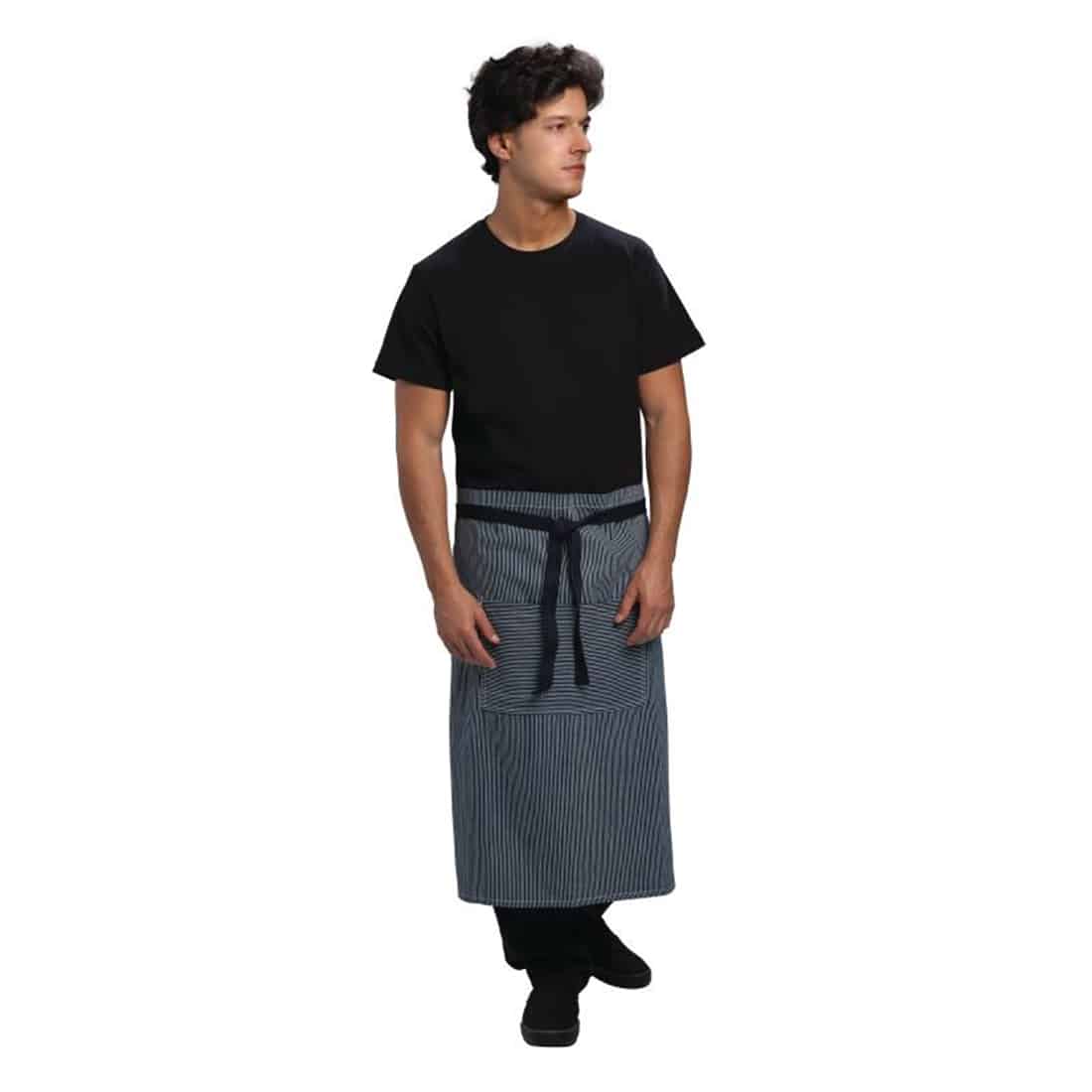 Chef Works Urban Portland Fine Stripe Bistro Apron Indigo