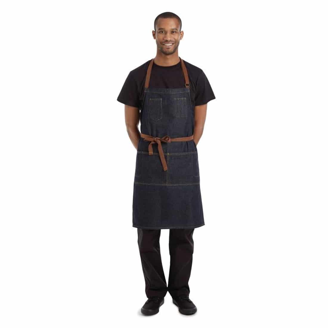 Chef Works Urban Memphis Bib Apron Indigo