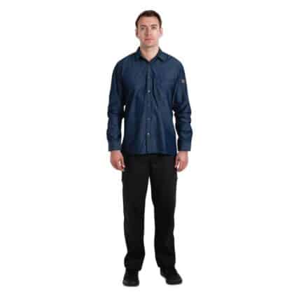 Chef Works Urban Detroit Long Sleeve Denim Shirt Blue S