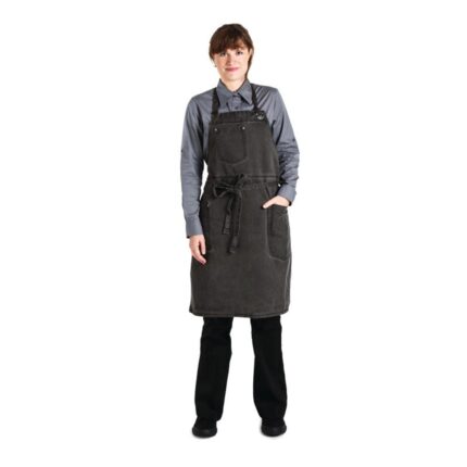 Chef Works Urban Dorset Bib Apron Pewter