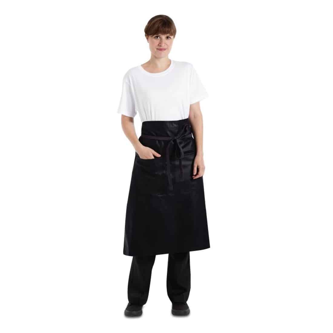 Chef Works Urban Boulder Wet Look Bistro Apron Purple and Black