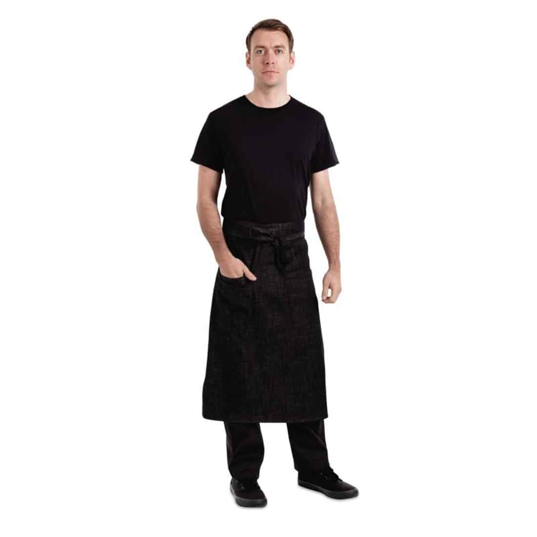 Chef Works Urban Corvallis Crosshatch Bistro Apron Black and Burgundy