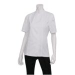 Chef Works Womens Springfield White Zip Chefs Jacket