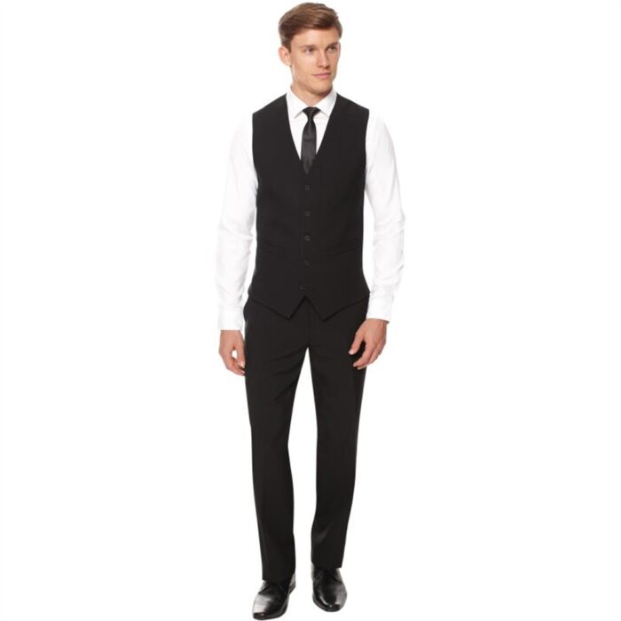 Events Mens Black Waiting Trouser - Long Leg 30"