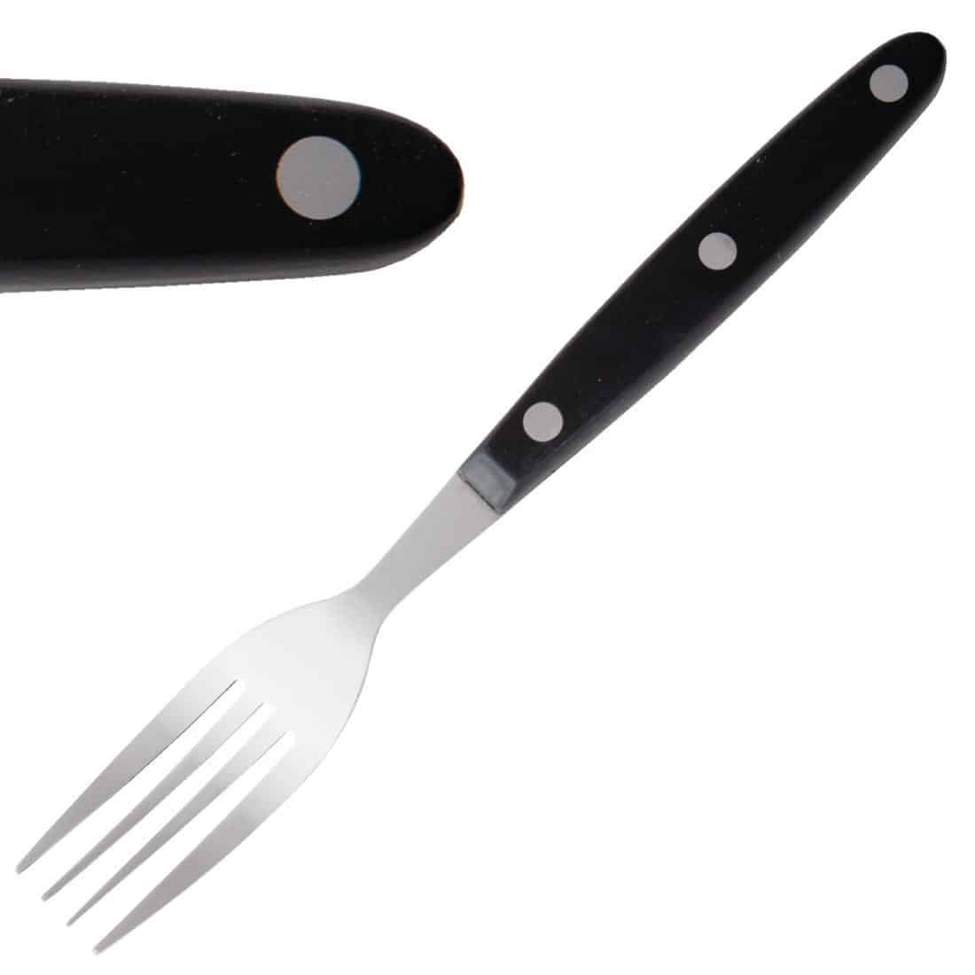 Steak Fork Black Handle 200mm