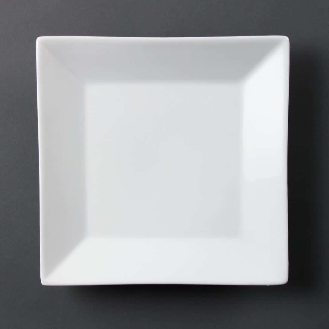 Olympia Whiteware Square Plates Wide Rim 250mm