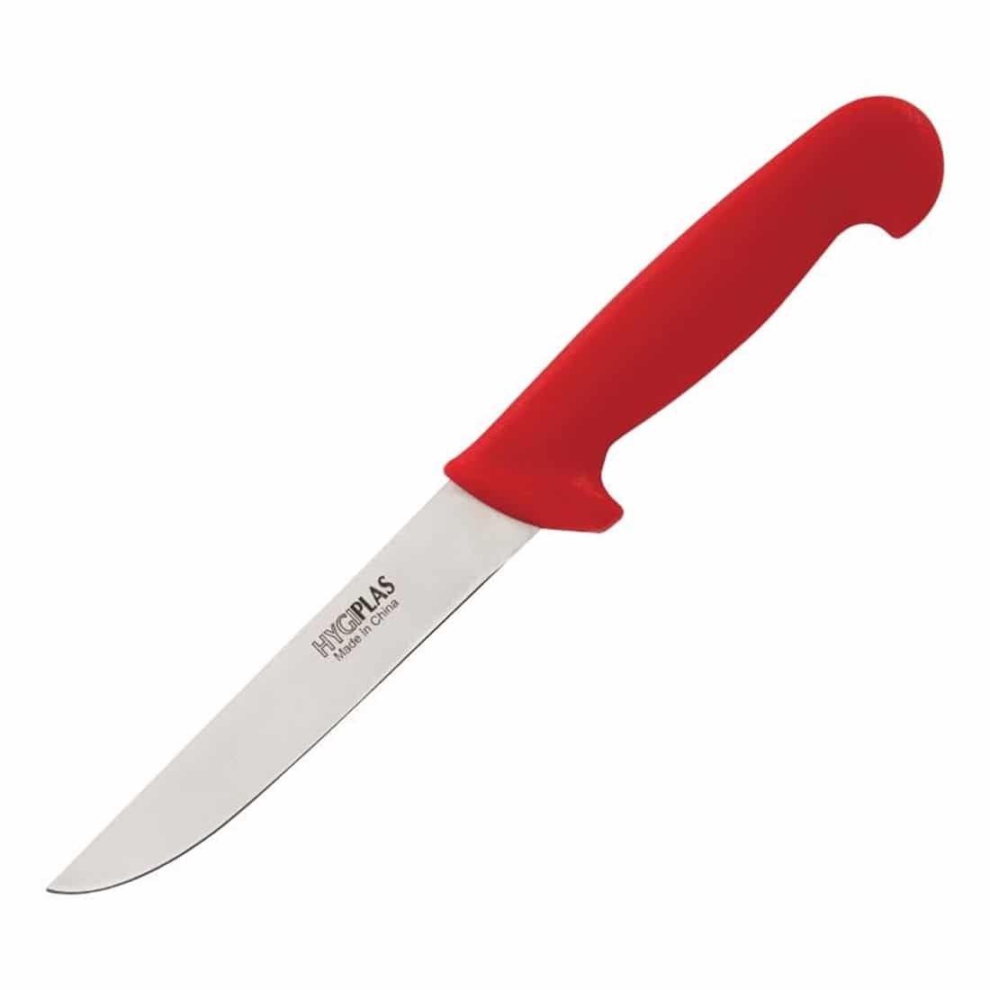 Hygiplas Stiff Blade Boning Knife Red 15cm